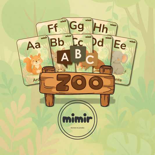 ABC Zoo – Tarjetas Imprimibles del Abecedario con Animales para Aprender Jugando